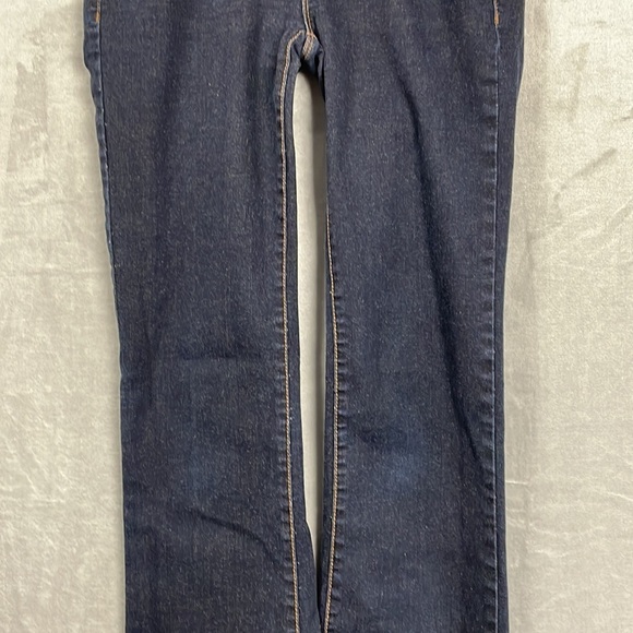 Bullhead Women's Jeans 7 Long Slim Boot Dark Wash Stretch Denim Low Rise Y2K - Picture 5 of 15